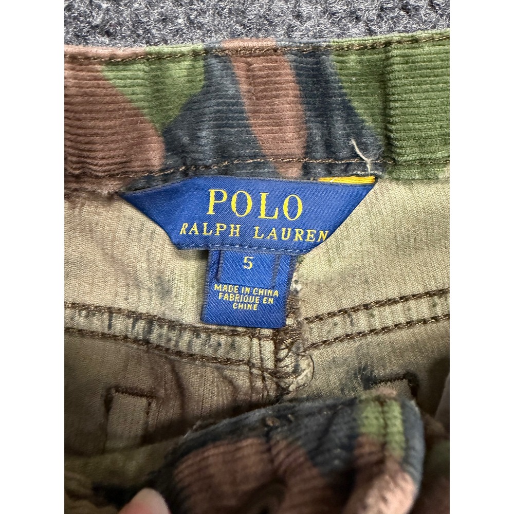 Polo Ralph Lauren Boys Camo Corduroy Pants Size 5 Woodland Camouflage Dungarees - Picture 3 of 6